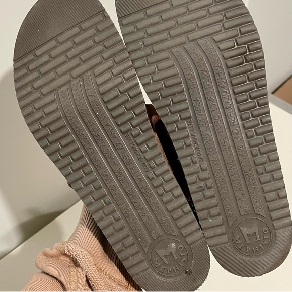 Mephisto Helen Toe Loop Cork Sole Sandal in Turquoise Leather Size 40 - Picture 3 of 7